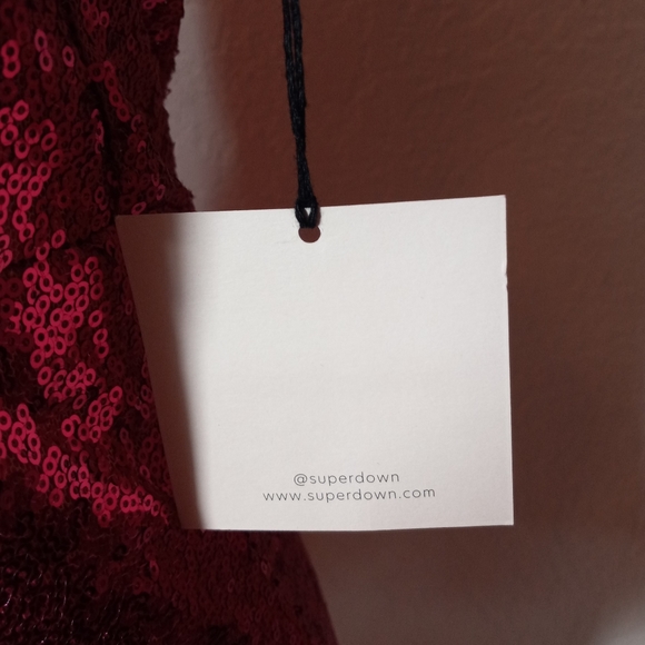 Superdown Hot Pink Strapless Sequin Mini - Picture 11 of 12